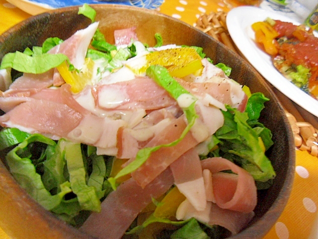 生ハムとパプリカのおしゃれサラダ レシピ 作り方 By ミスチバス 楽天レシピ 生ハムとパプリカのおしゃれサラダ レシピ 作り方 By ミスチバス 楽天レシピ