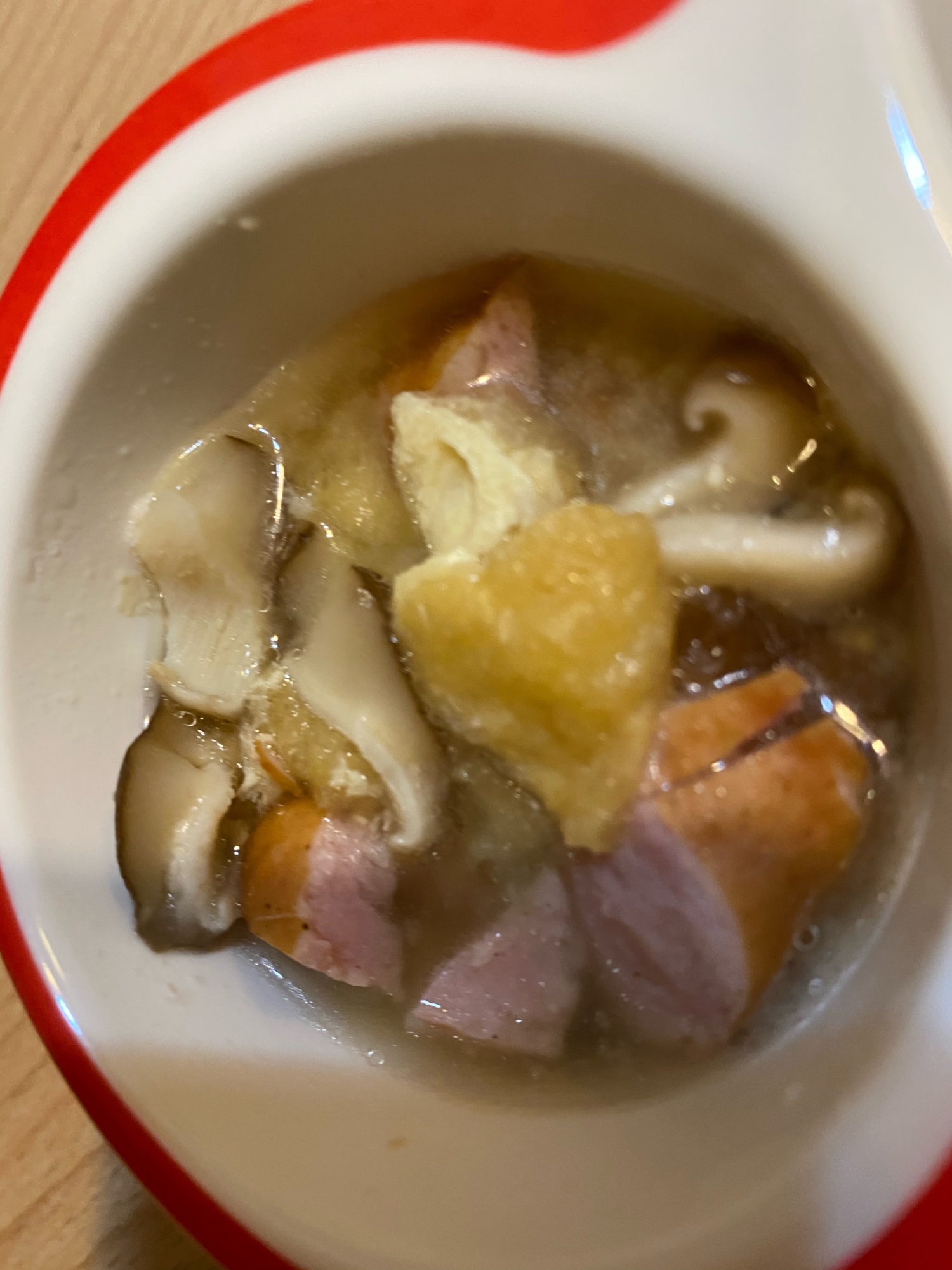 幼児食⭐ソーセージ味噌スープ