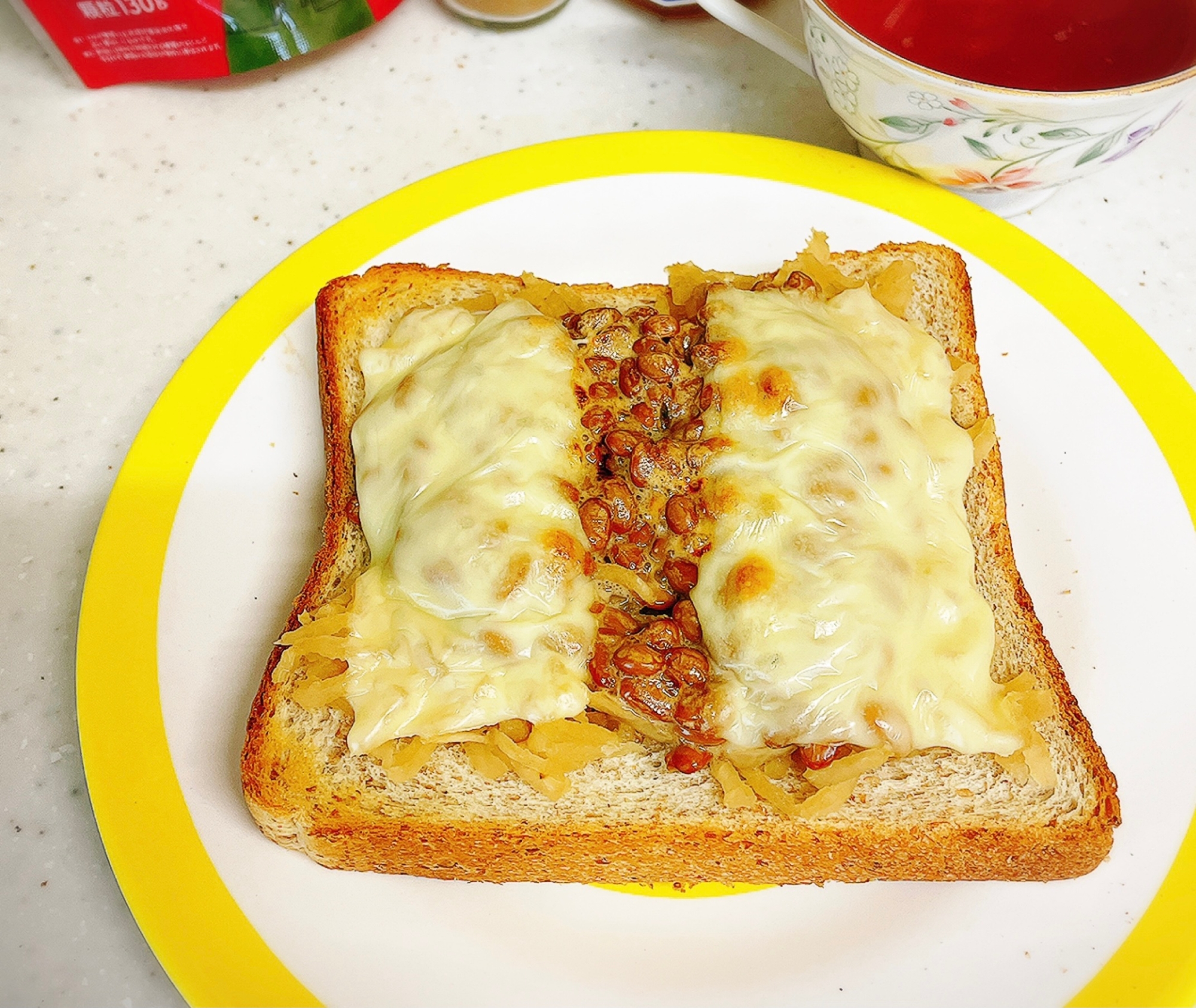 切り干し大根納豆トースト✨