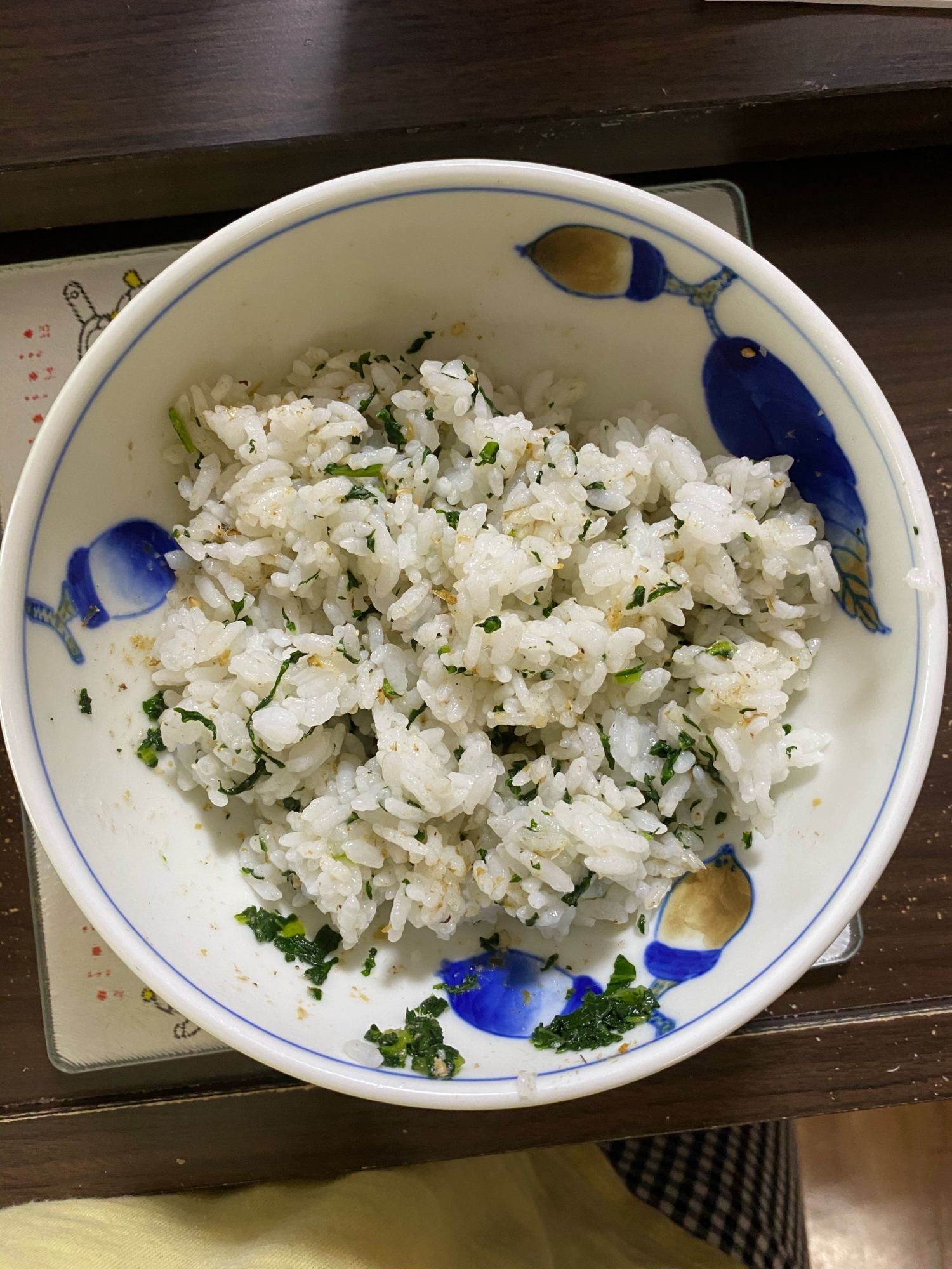 幼児食　小松菜といわし節の混ぜご飯