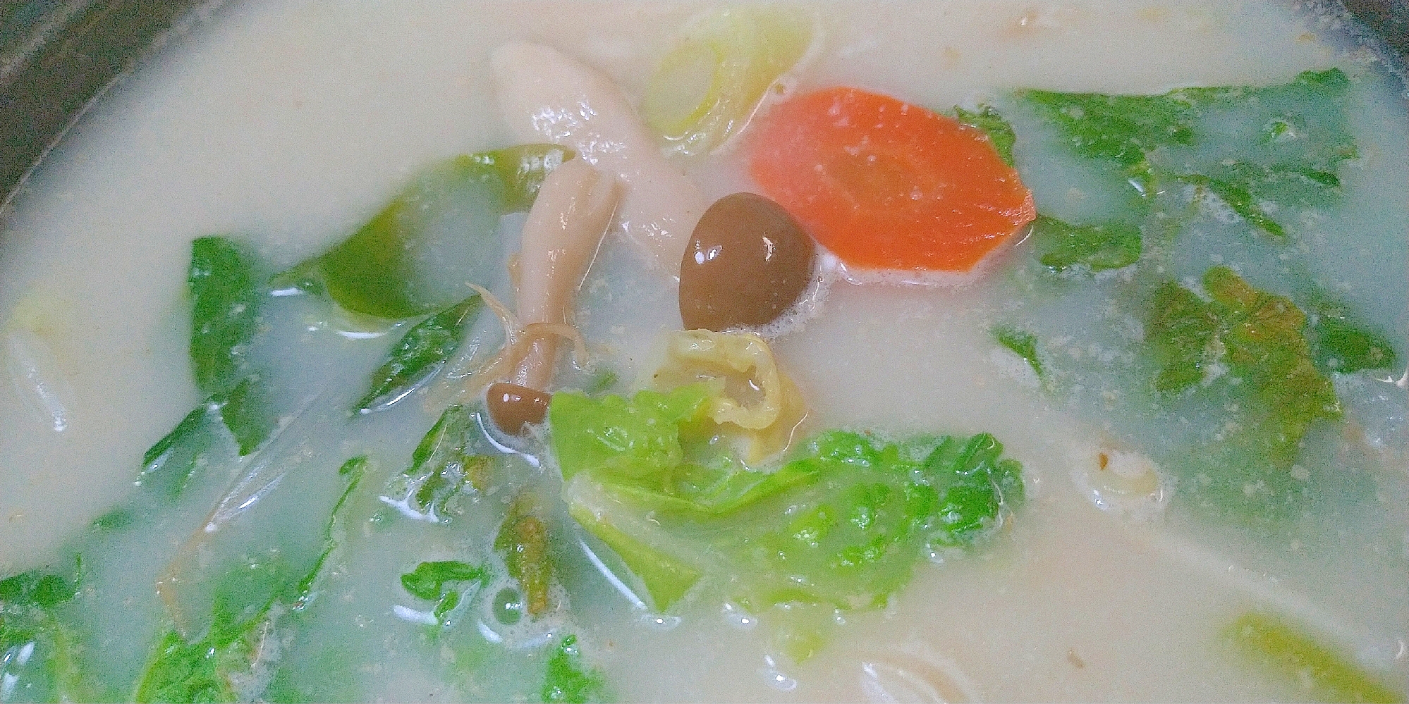 大根入りの豆乳スープ