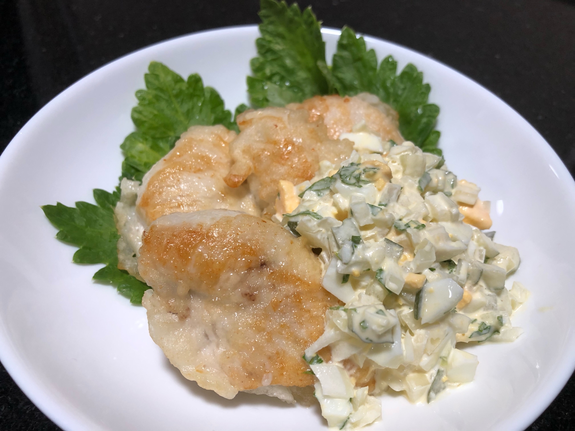 なんちゃってチキン南蛮!たっぷりタルタルソースで!