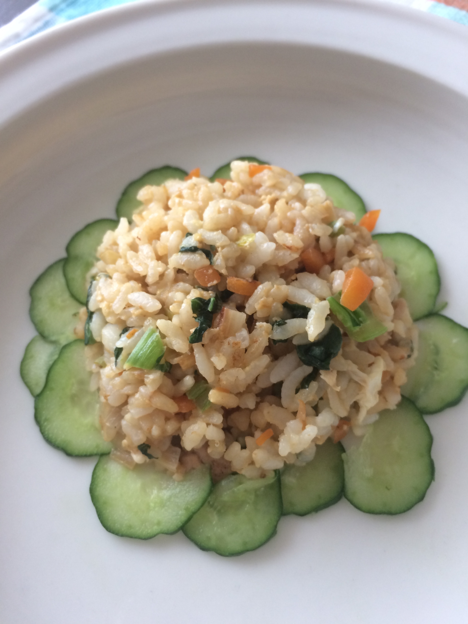 お花チャーハン 残り野菜で簡単ランチ