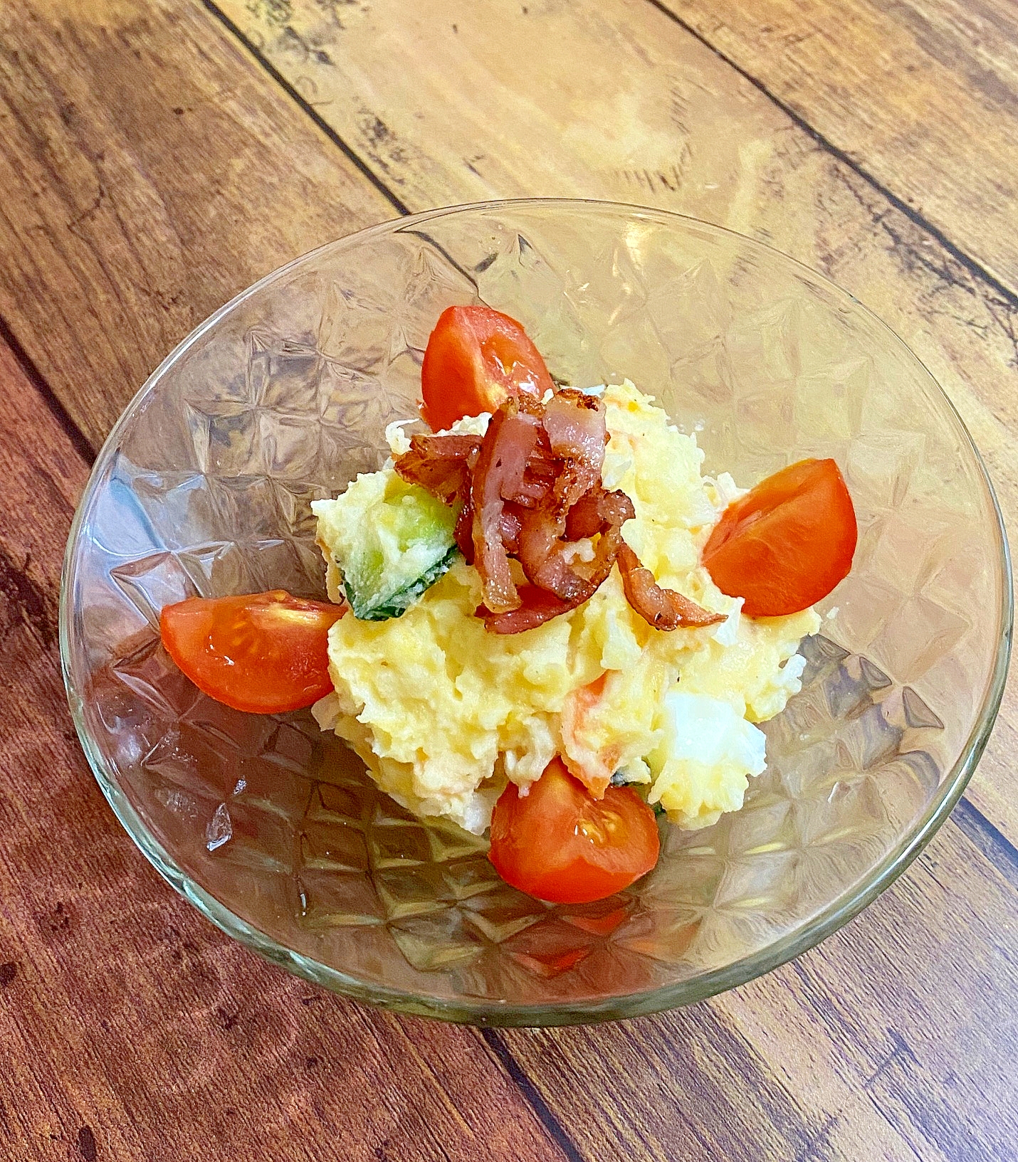 新じゃが新玉とカリカリベーコンのポテトサラダ