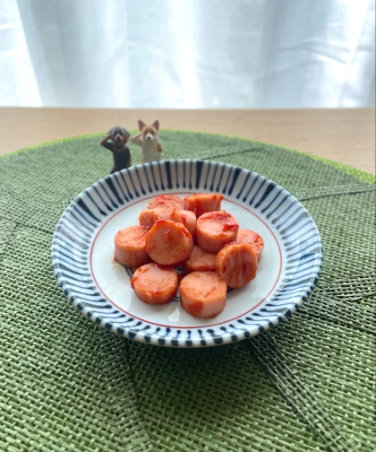 お弁当ꕤ 魚肉ソーセージのケチャップ炒め