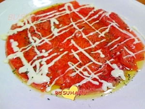 簡単イタリアン☆おもてなし☆サーモンのカルパッチョ