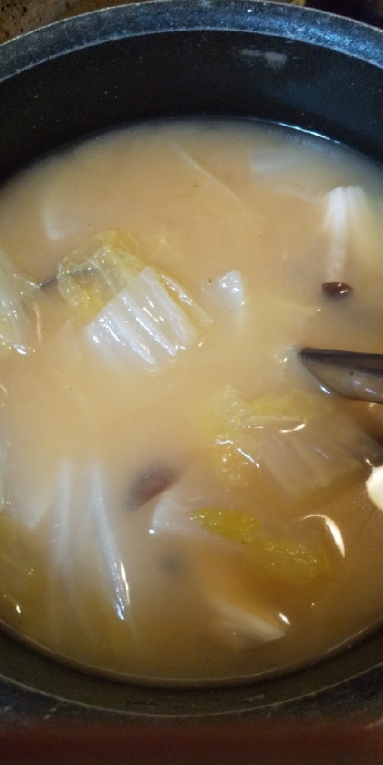 大根と白菜とキノコのお味噌汁(^ ^)