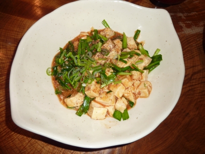 ひとてま加えて☆ニラがたっぷりの美味しい麻婆豆腐