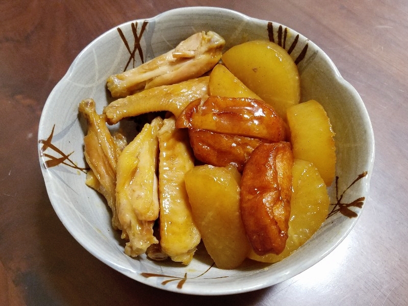 煮込まない鶏手羽中と大根のこってり煮