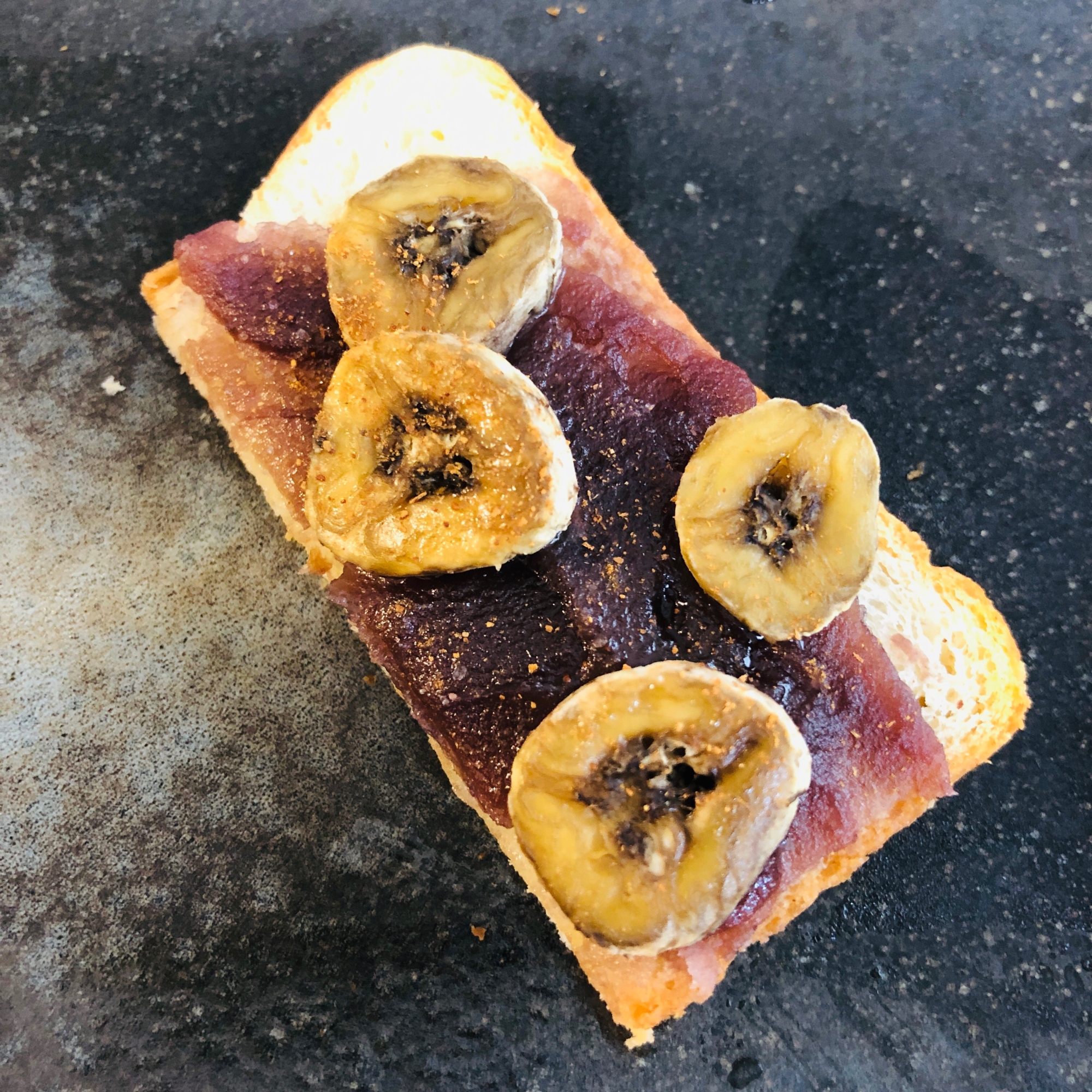 餡バナナきな粉トースト