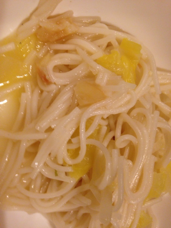 白菜とそうめんのコンソメスープ煮