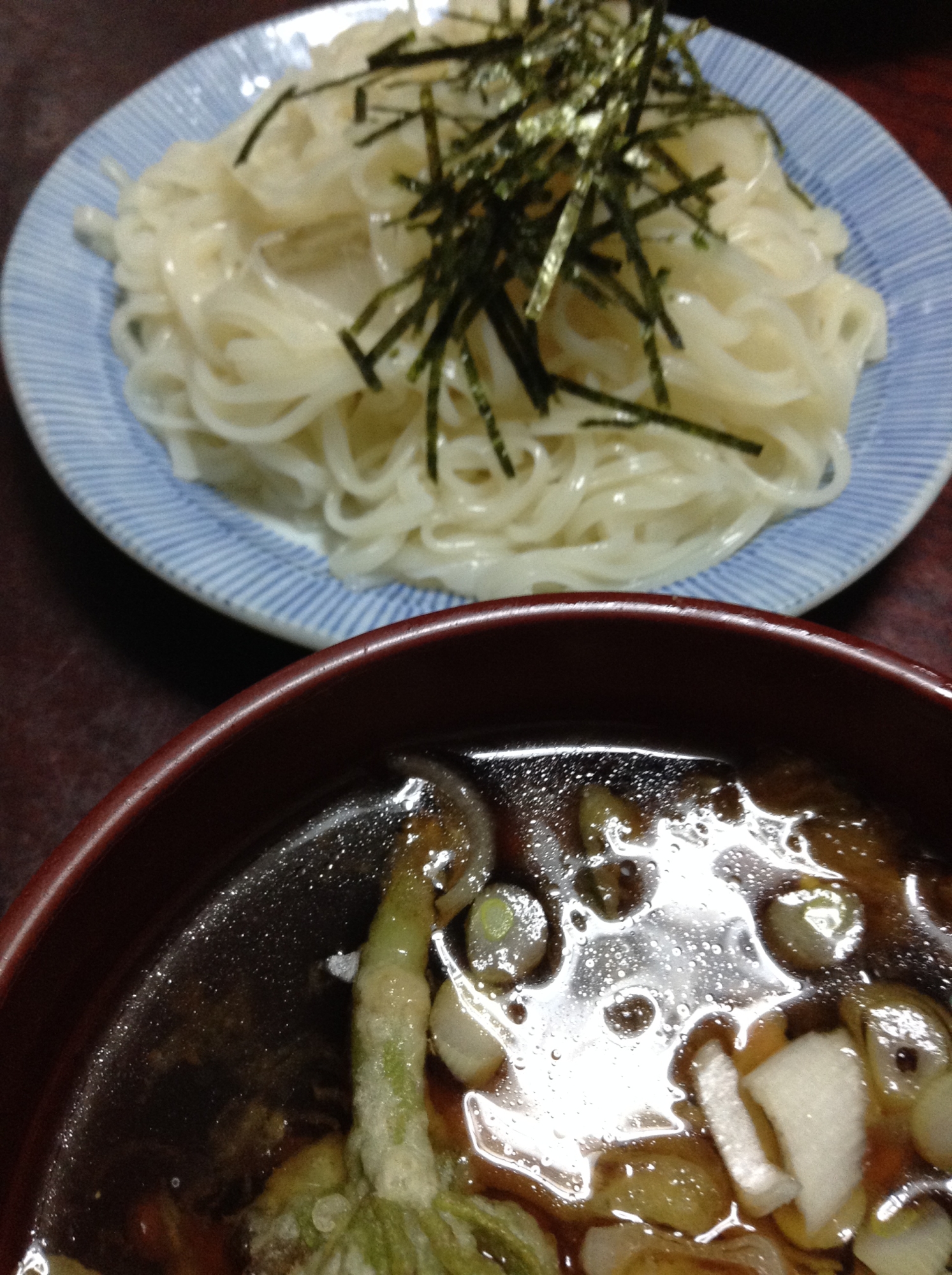 かき揚げ汁de稲庭うどん