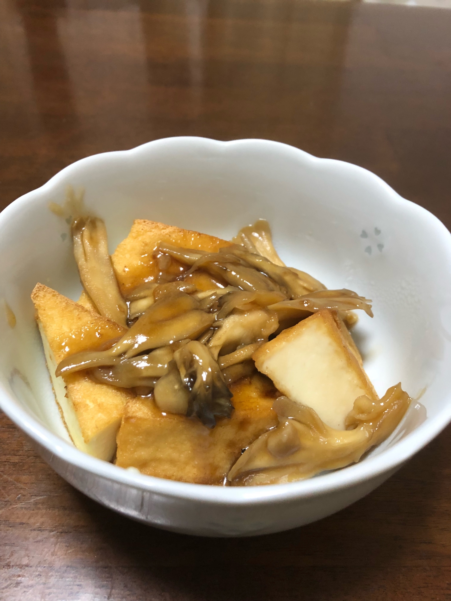 厚揚げの舞茸あんかけ