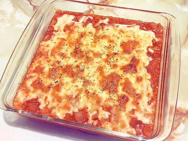 余りもの野菜で!ナスとトマトのラザニア風♪