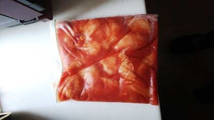 下味冷凍保存★鶏むね肉のトマト漬け