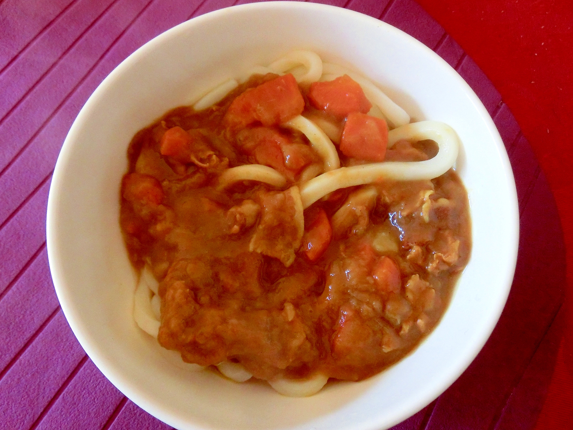 カレーのあまった翌日に・・カレーうどん