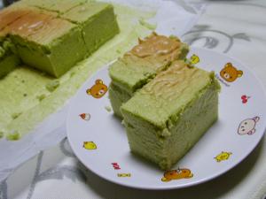 クリームチーズ半分ＤＥ抹茶チーズケーキ