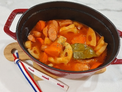 タイム＆ローリエ入り✨ハーブ香る根菜のトマト煮