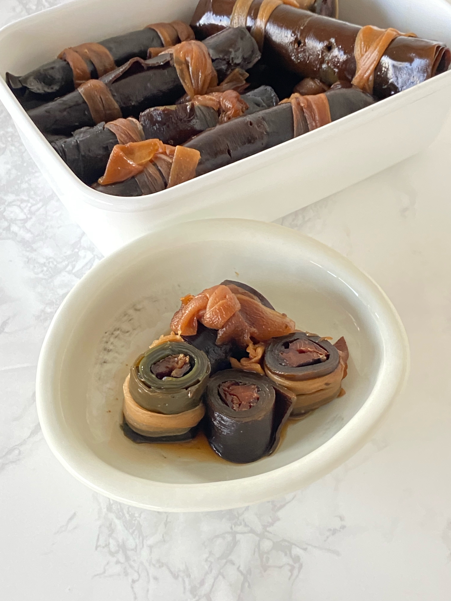 圧力鍋で昆布巻き(昆布2種やってみた)