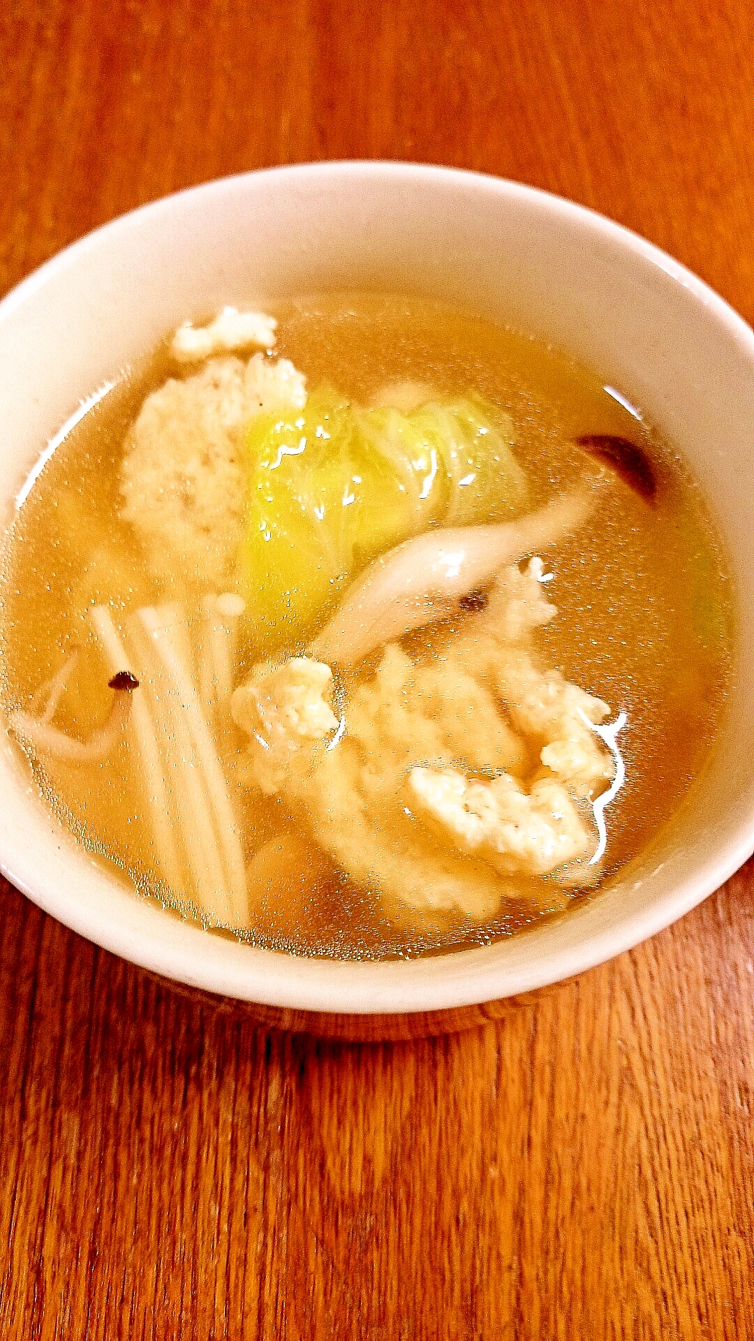 鶏だんごの中華スープ