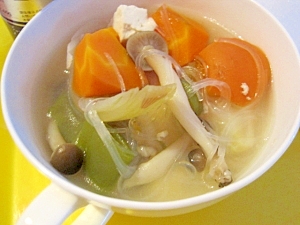 野菜たっぷり鶏ガラ春雨スープ レシピ 作り方 By Mondroom 楽天レシピ