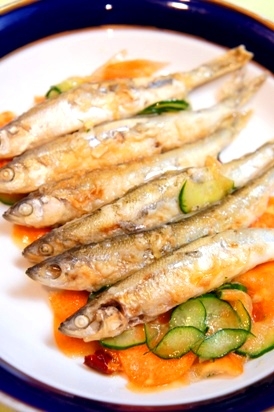 揚げずにヘルシー フライパンでワカサギの南蛮漬 レシピ 作り方 By 酔いどれんぬ 楽天レシピ