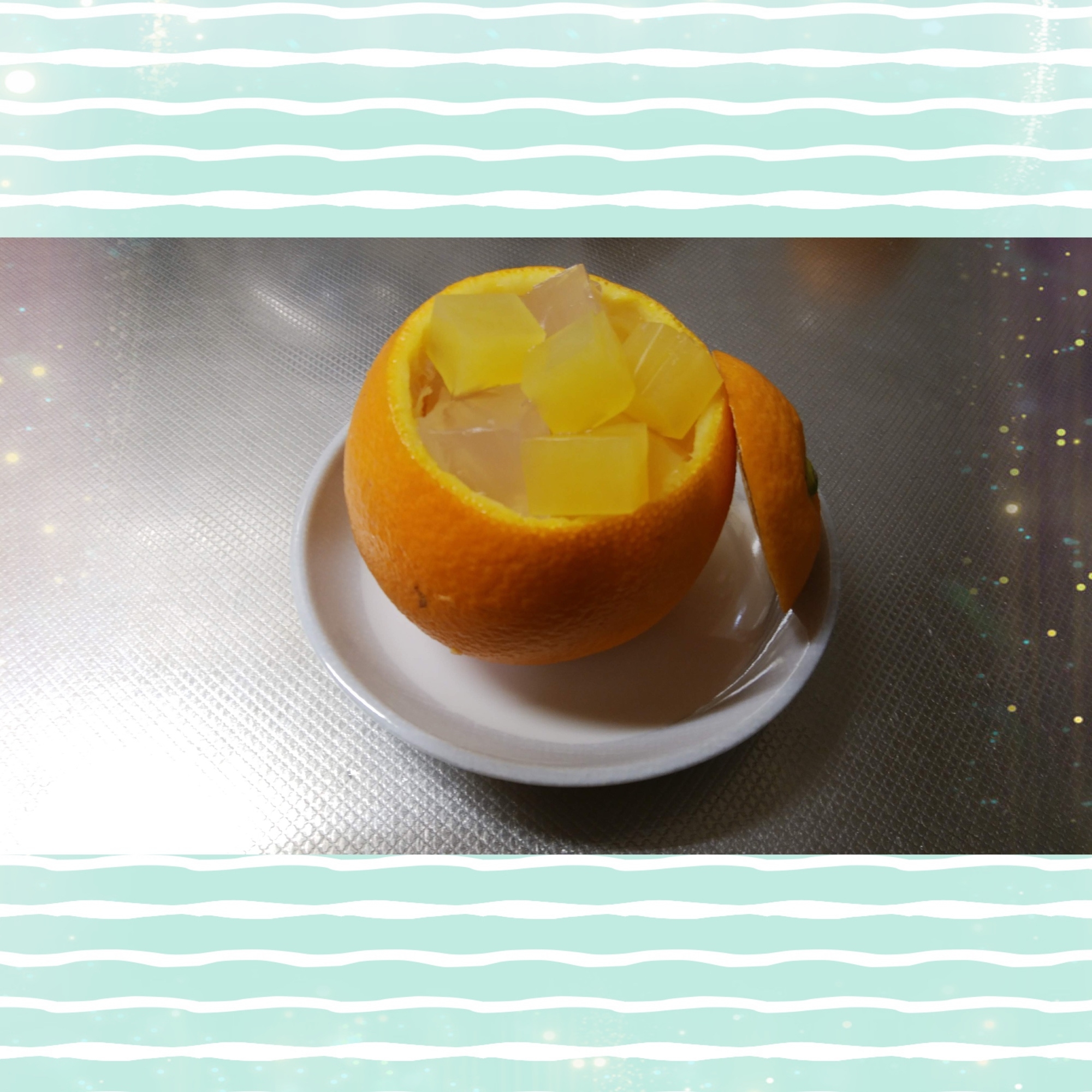 爽やかな味★オレンジとレモンの寒天