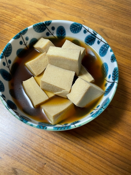 ほんっとに基本の高野豆腐の煮物レシピを考案してくださって、ありがとうございます‼︎ほんのり甘くて美味しくできました(^^)