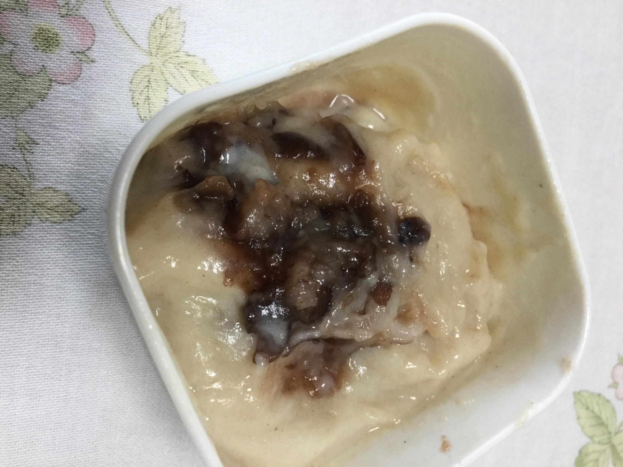 豆乳で片栗粉あんこ餅風