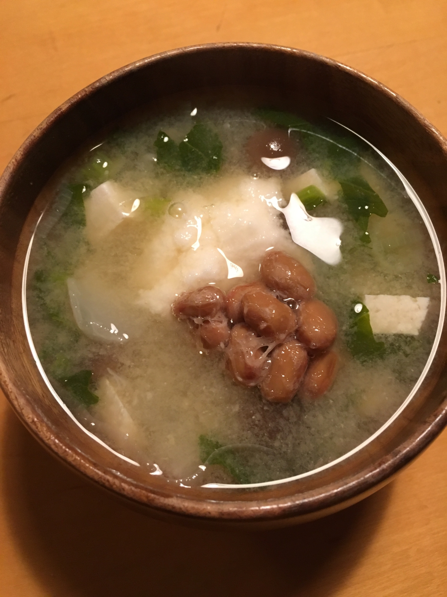 山芋と納豆のとろとろお味噌汁