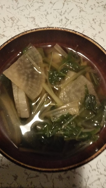 だいこんと水菜と白菜でつくりました！あっさりしていて美味しかったです♪