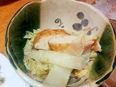 白菜と　帆立天の　煮物