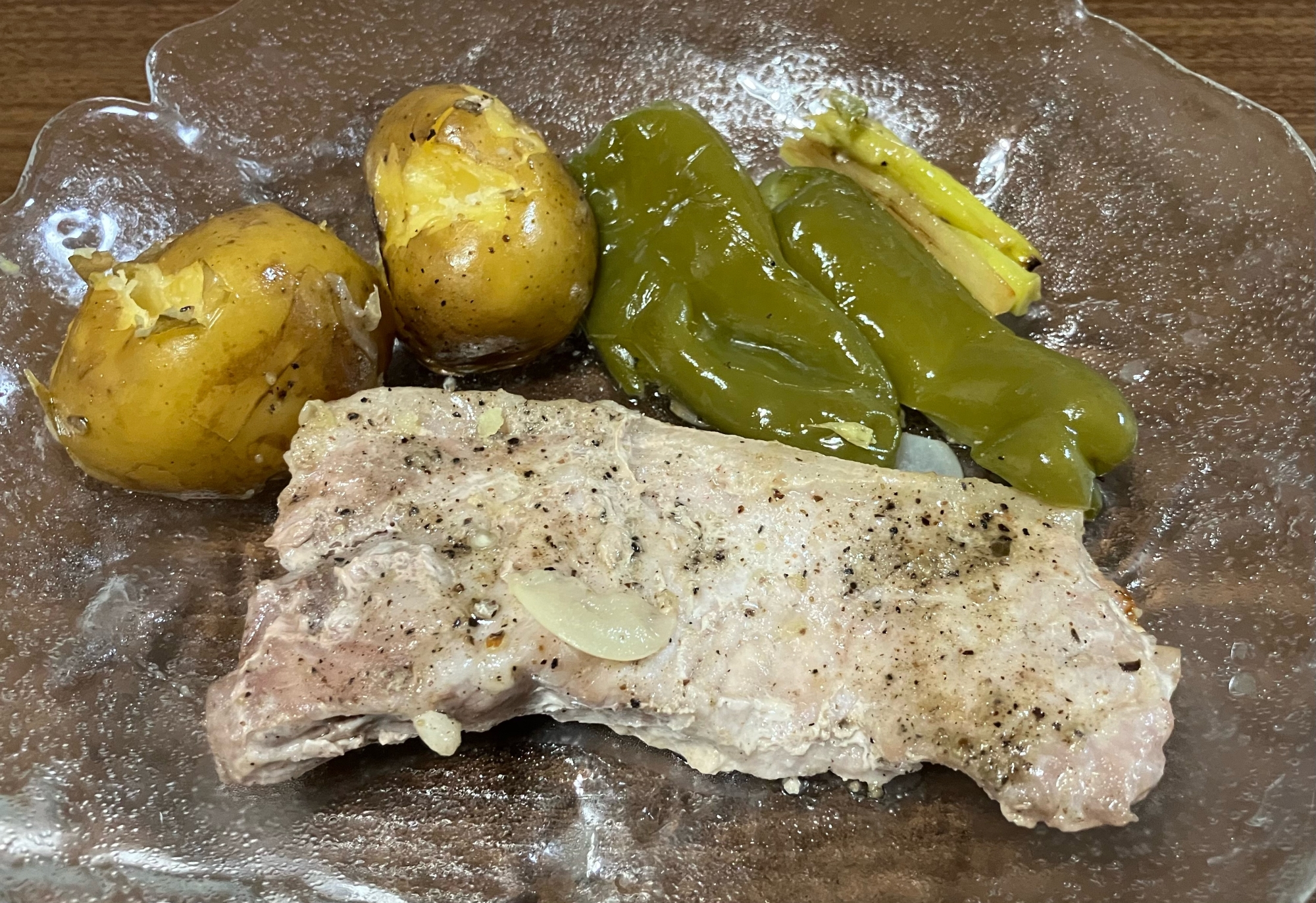 豚ロース肉と野菜のオーブン焼き⭐