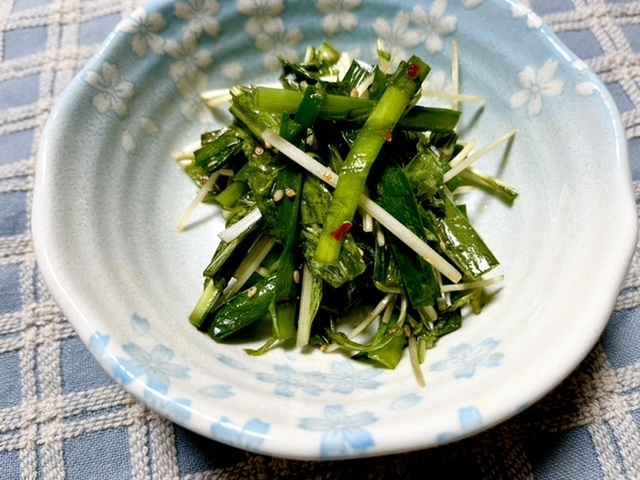 水菜とニラの辛みナムル