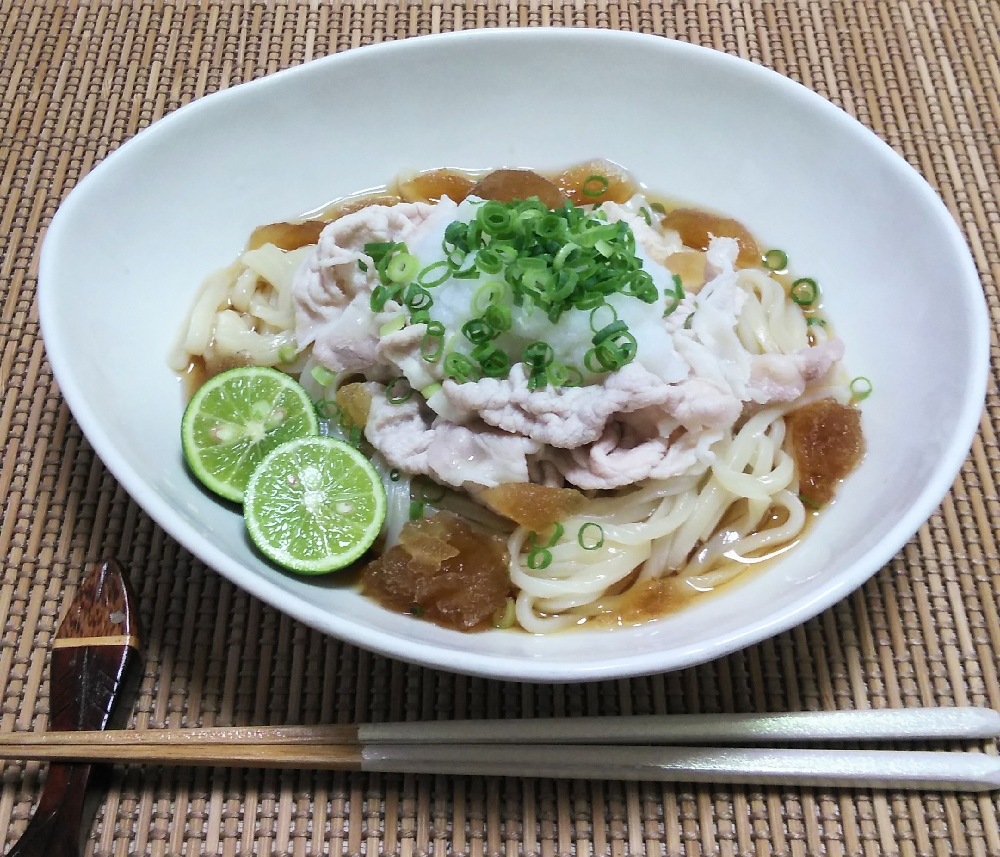 夏キャンプに＊冷たいすだちおろしうどん