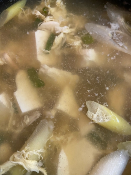 豆腐とたまごの中華スープ