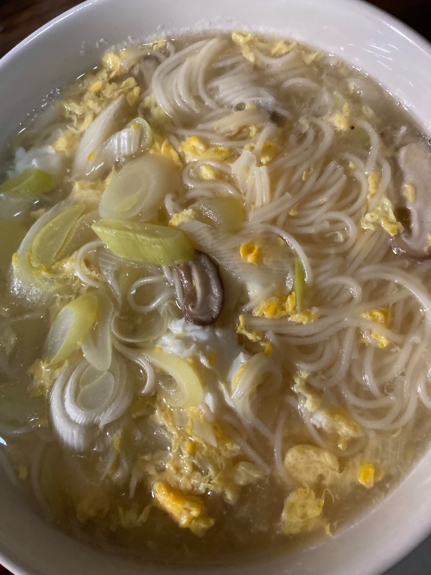 簡単かき玉にゅうめん