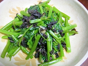 シャキシャキ 空芯菜炒め