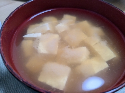 ねぎたっぷり！豆腐と玉ねぎの味噌汁