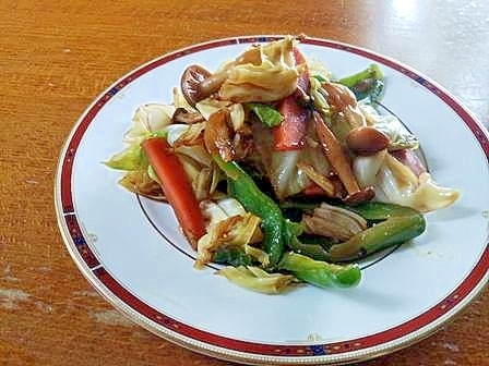 野菜炒め　マヨ醤油味