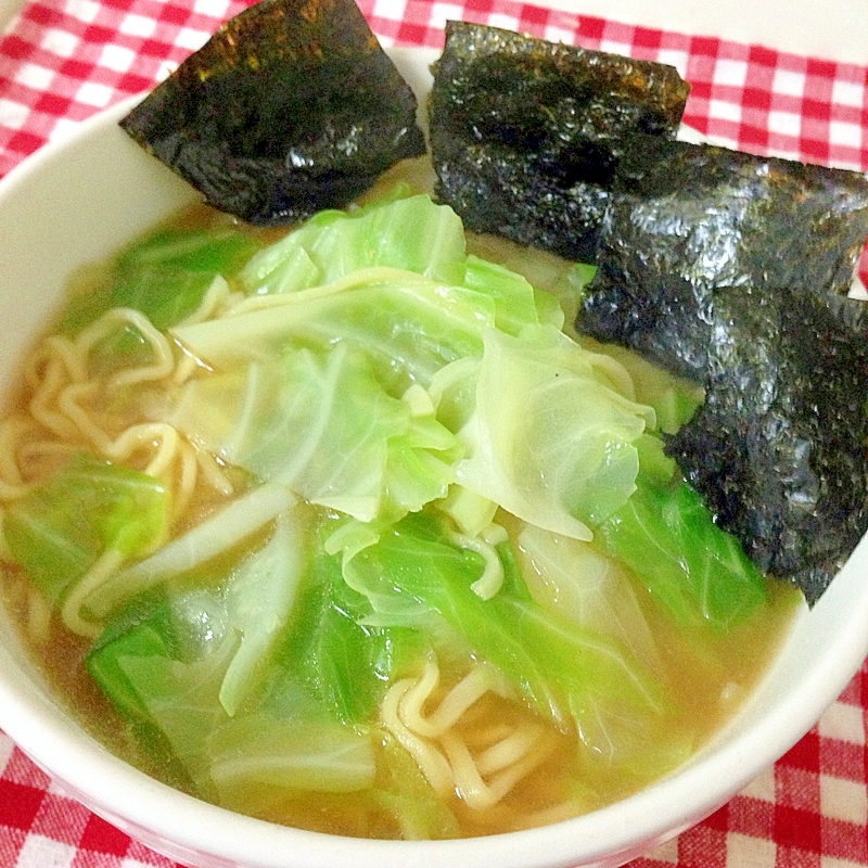 キャベツと海苔のラーメン☆