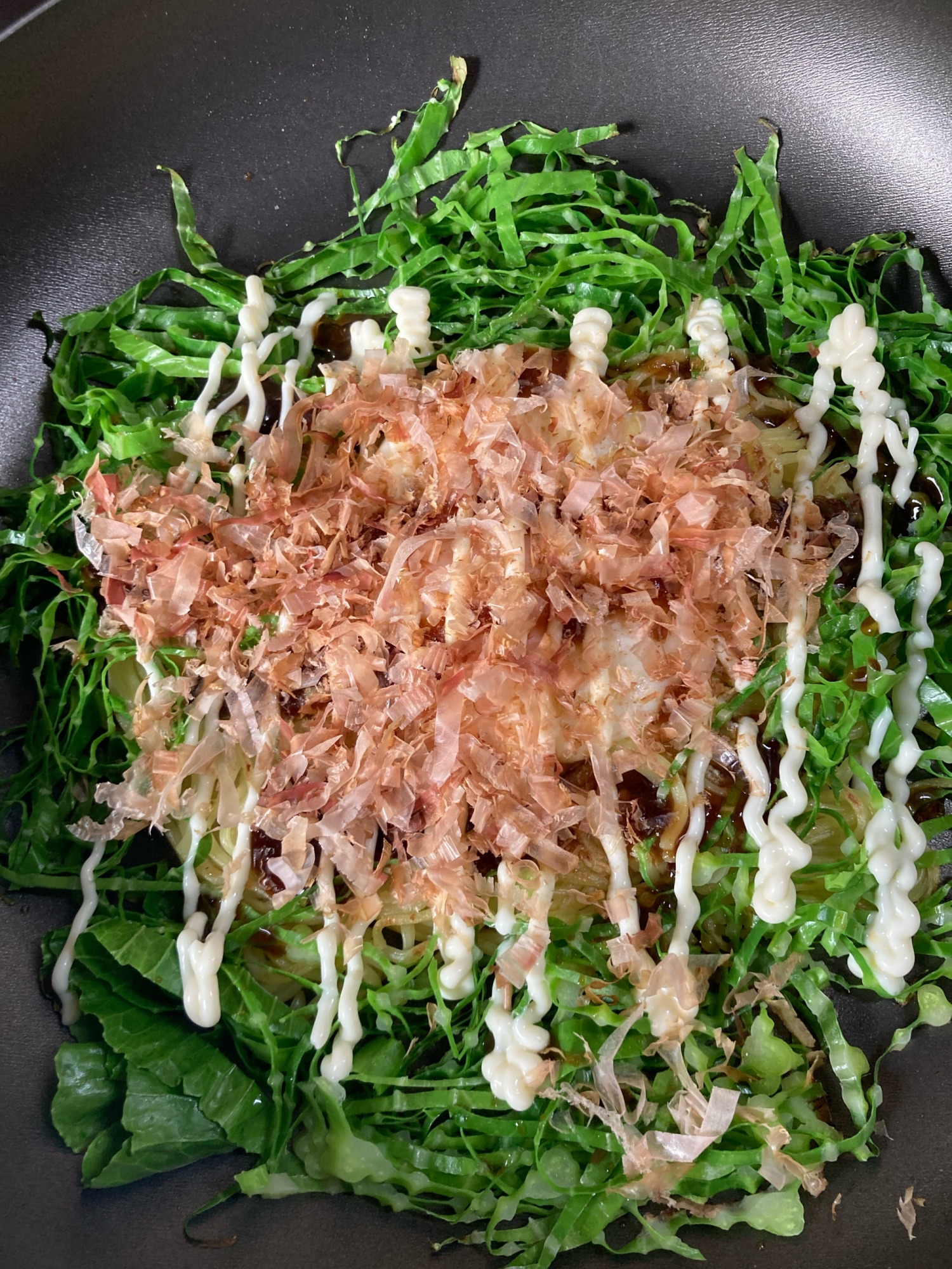 ひとりランチ♪お好み焼きそば!?