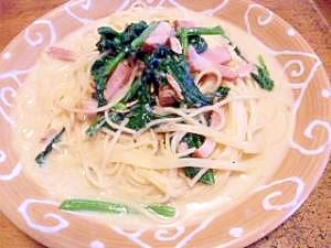 ほうれん草とツナ缶で作る豆乳スープパスタ レシピ 作り方 By Kohiyaro 楽天レシピ