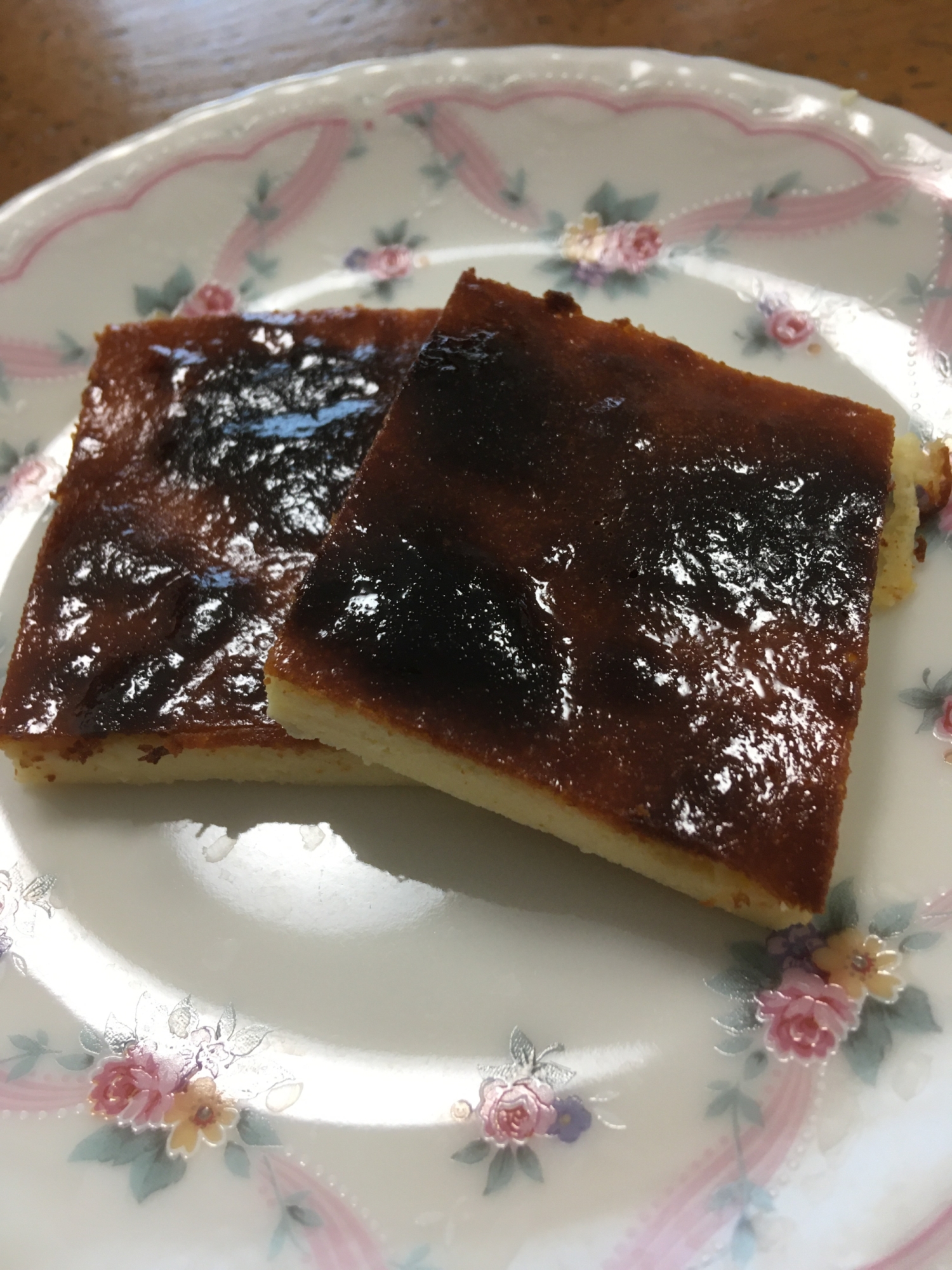 ヘルシー！豆腐のバスク風チーズケーキ♡