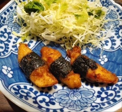 鶏むね肉で簡単ヘルシー♪大葉チーズ磯辺揚げ風