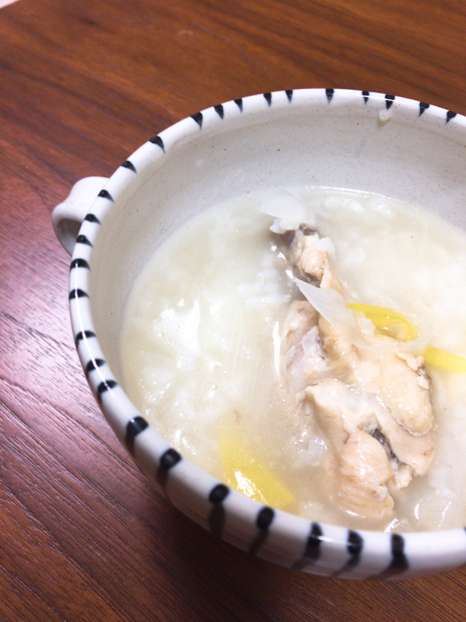 お肉トロトロ! 参鶏湯風スープおかゆ!