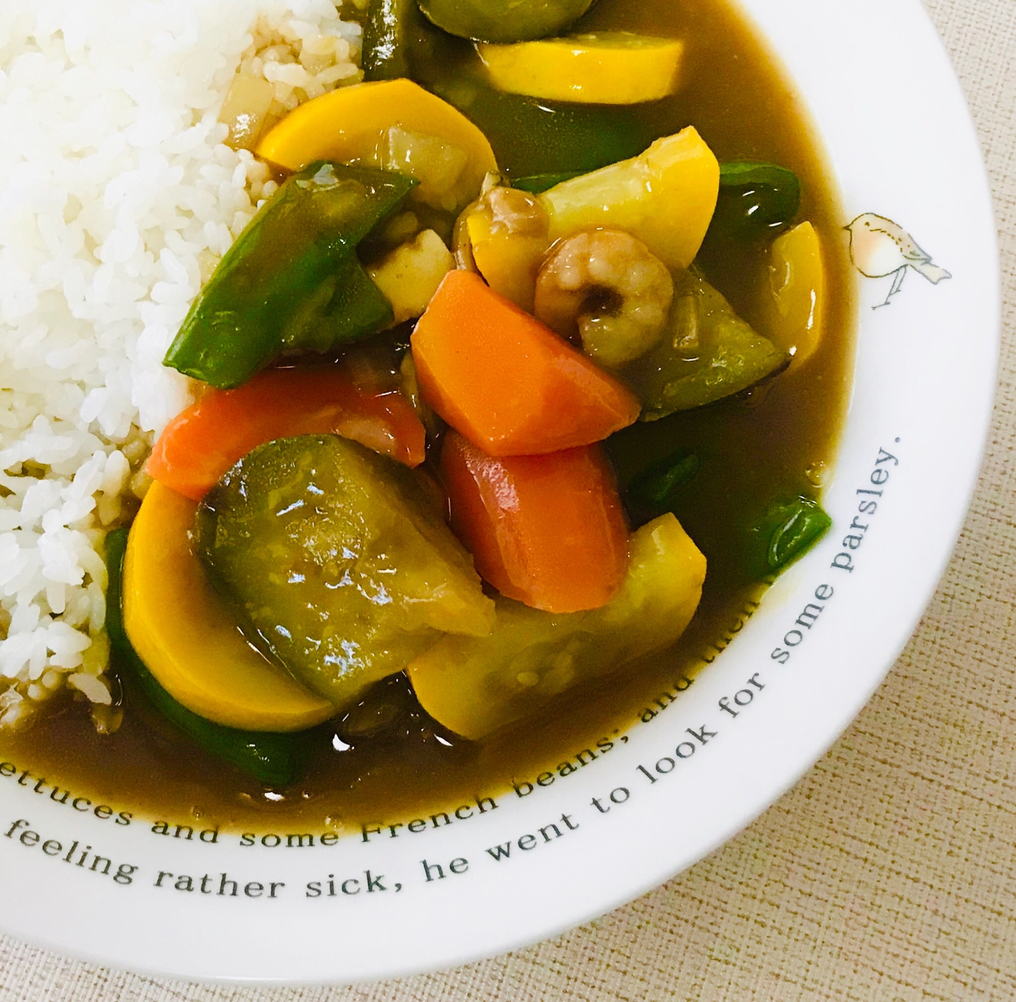 夏に食べたい＊夏野菜のシーフードカレー