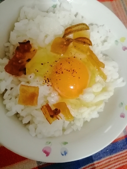 福神漬けde卵かけご飯☆