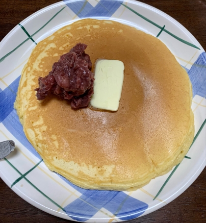 ホットケーキあんこ添え♡