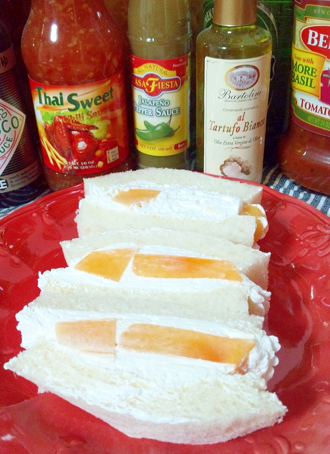 柿と生クリームのデザートサンドイッチ レシピ 作り方 By ゆうsaien 楽天レシピ